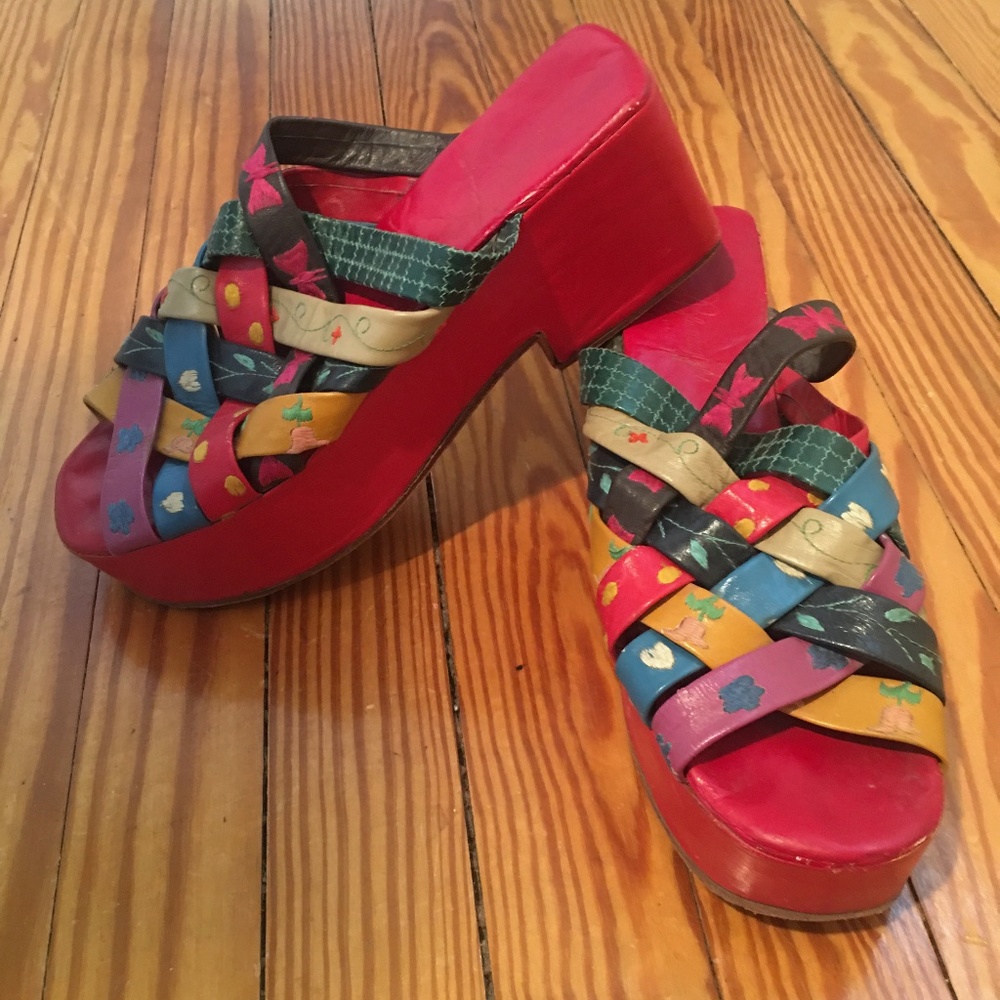 HOST PICK! 70's Vintage YSL Woven Platforms - Size 9 - Picture 7 of 11